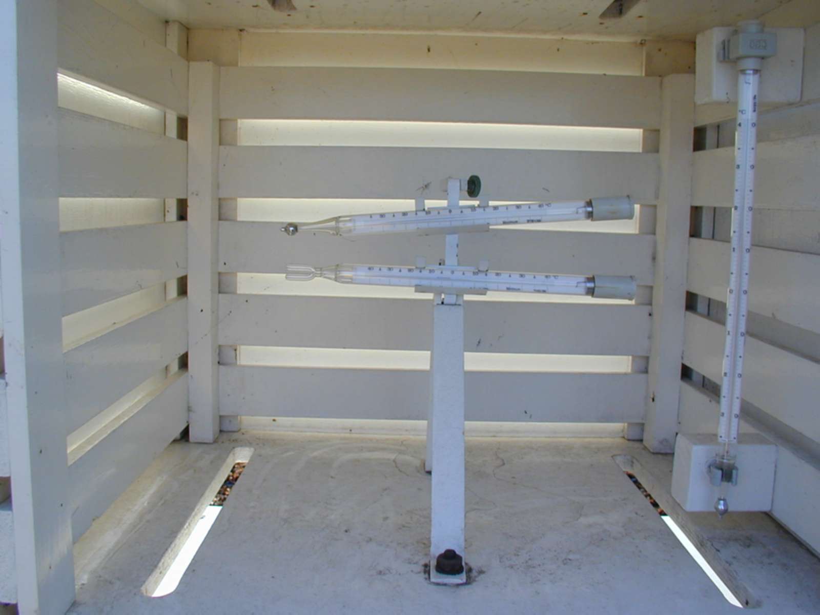Binnenzijde thermometerhut